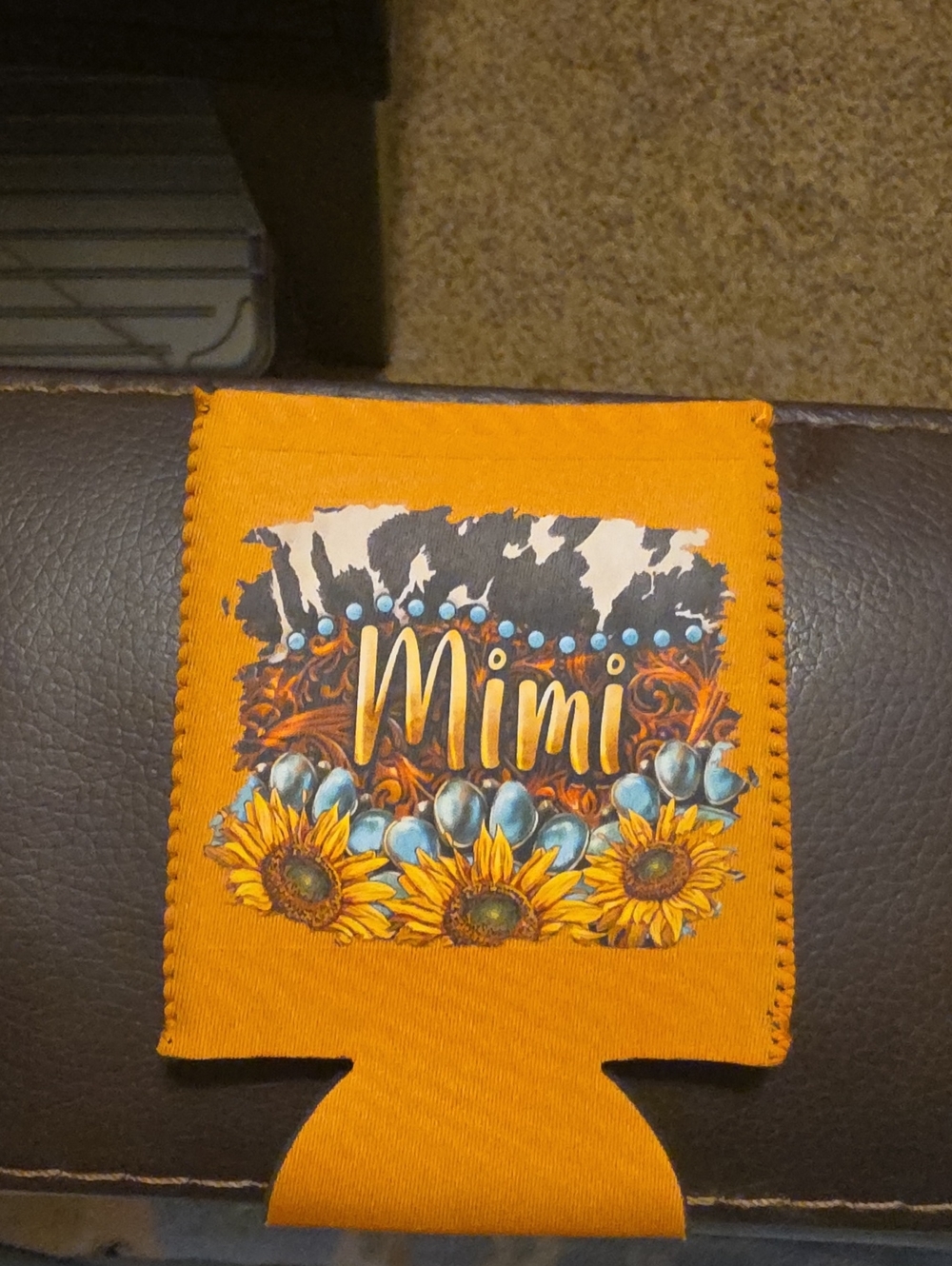 NaNa Orange 'Mimi' Sunflower Drink Can Cooler